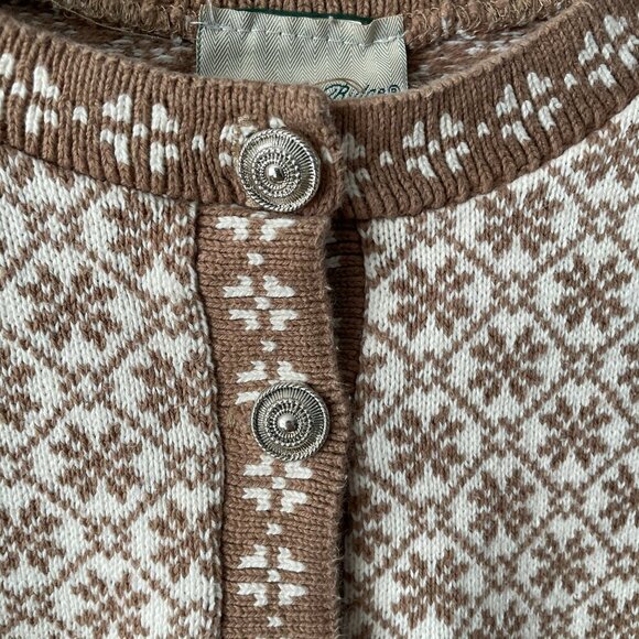 Huntington Ridge Snowflake Pattern Crew Neck Pullover Casual Sweater Brown L - Picture 6 of 10